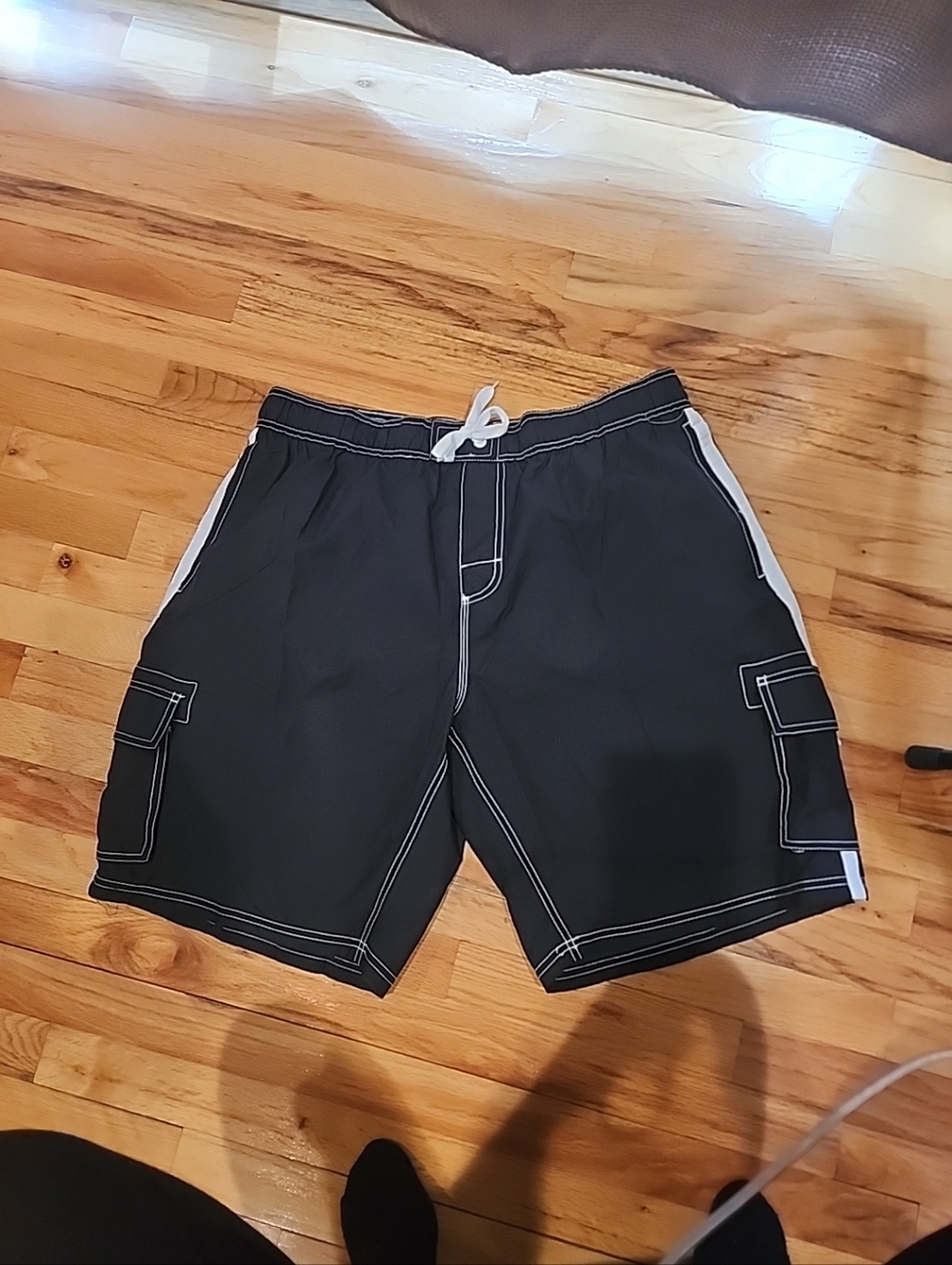 Kanu Surf Men's Barracuda Swim Trunks Black White Size XXL
